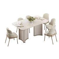 Mesa Multiuso Cozinha Liz C- Tampo Madeirado C- Vidro Curvo 180x100cm Off White-off White - Dj Móveis - 5