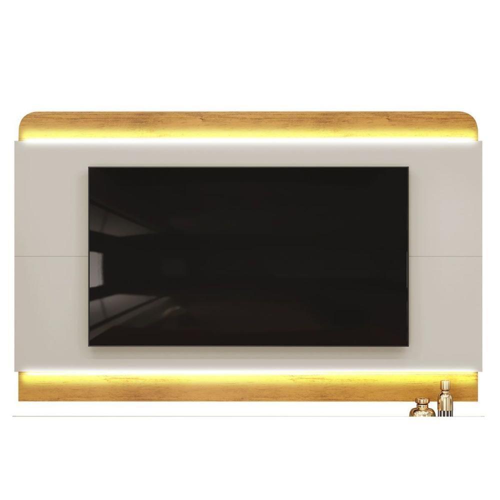 Estante P- Sala Até 75 Pol Nadine C- 4 Portas 220x605cm Off White-freijó - Dj Móveis - 4