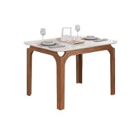 Mesa P- Cozinha Marina C- Tampo Madeirado C- Vidro Curvo 120x80cm Freijo-off White - Dj Móveis - 1