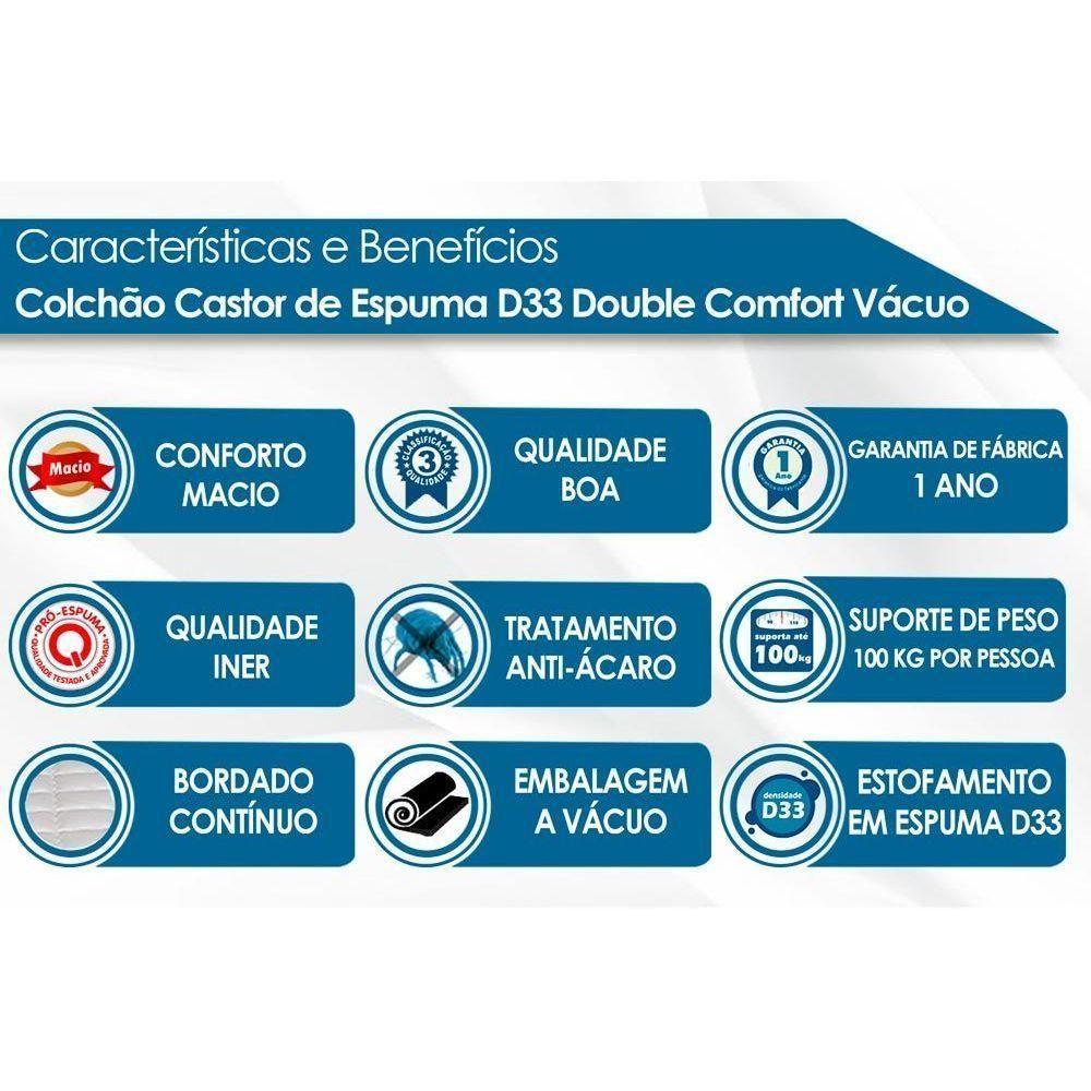 Colchão King Espuma A Vácuo De D33 Gel Comfort Double Face Bed In Box (193x203x17) - Castor - 2