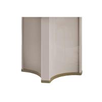 Mesa P- Cozinha Chanel C- Tampo Madeirado C- Vidro Orgânico 136x136cm Off White-dourado - Dj Móveis - 5