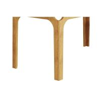 Mesa P- Cozinha Marina C- Tampo Madeirado C- Vidro Curvo 160x80cm Cedro-off White - Dj Móveis - 3