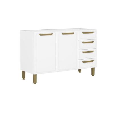 Balcão De Cozinha Modulado Bella C- 2 Portas E 4 Gavetas S- Tampo 120cm Branco - Bertolini