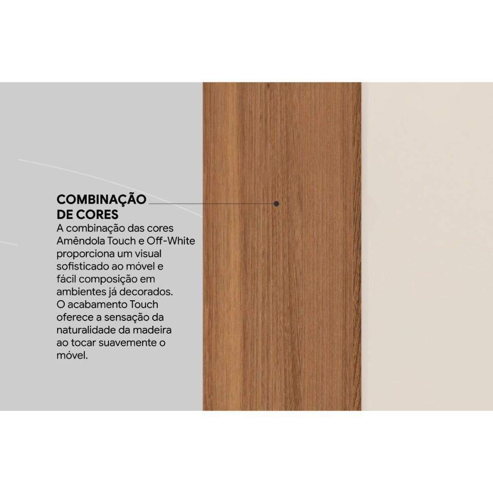 Armário Multiuso Juvenil Elite C- 2 Portas C- Chave Amendola-off White - Demóbile - 2