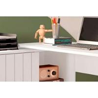 Mesa Escrivaninha Juvenil Tech C- 1 Porta De Correr Branco Fosco - Caemmun - 7