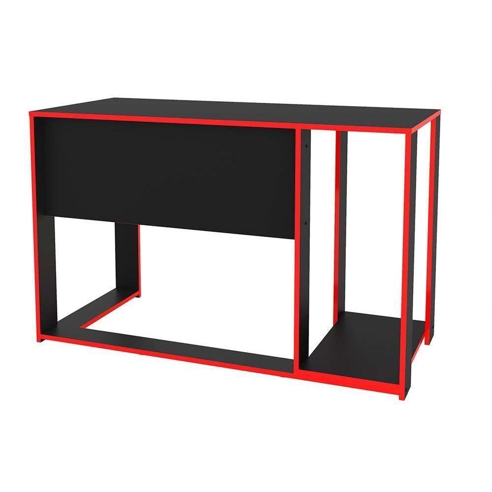 Mesa Computador Gamer Singapura Preto-vermelho - Politorno - 3