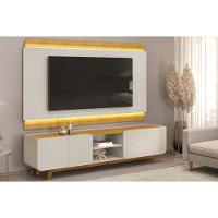 Estante P- Sala Até 75 Pol Nadine C- 4 Portas 220x605cm Bali-cedro - Dj Móveis - 5