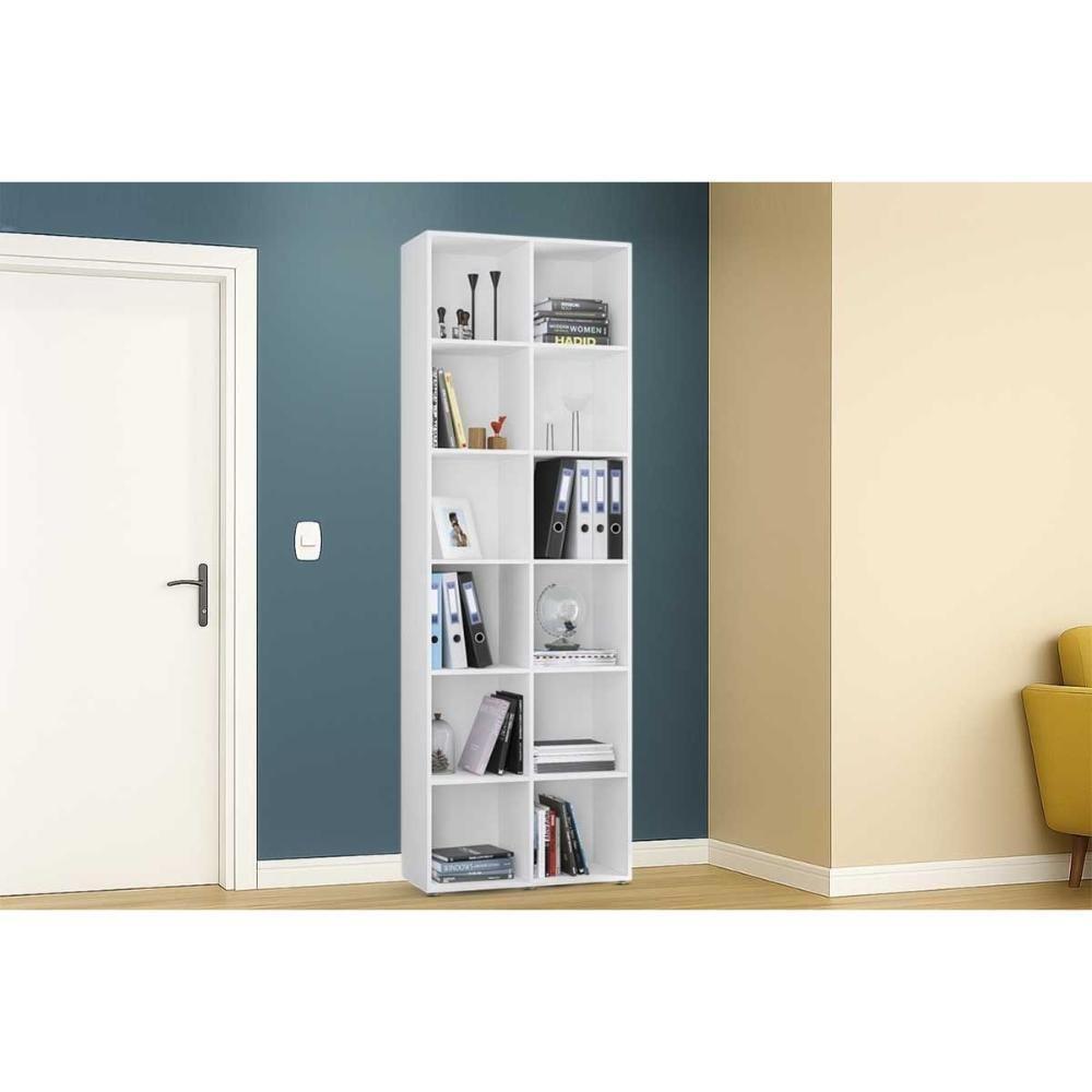 Estante De Livros Caracol C- 12 Nichos Branco - Politorno - 1