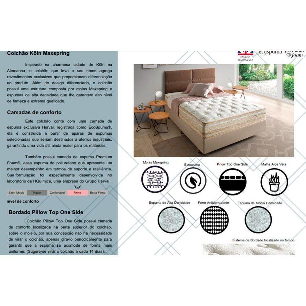 Colchão Viúva Molas Koln Pillow Maxspring (128x188x33) - Herval - 3