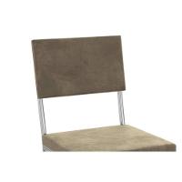 Conjunto: Mesa Sala Jantar Volga C- Tampo De Madeira 90cm E 4 Cadeiras Zaria Cromada-nogueira - Suede Bege - Kappesberg - 7