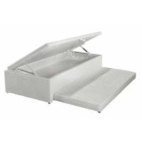 Cama Box Baú C- Auxiliar Universal Solteirao Mh1444 Milano Jacquard White (96x203x42) - Herval - 1