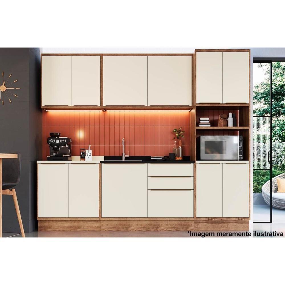 Balcão Cozinha P- Cooktop Versalis Ph 3040 C- 2 Portas S- Tampo 80cm Freijo-argila - Herval - 5