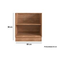 Balcão Cozinha P- Cooktop Versalis Ph 3040 C- 2 Portas S- Tampo 80cm Freijo-argila - Herval - 2