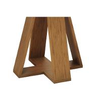 Mesa Multiuso Cozinha Kiara C- Tampo Madeirado C- Vidro Curvo 120x90cm Freijo-off White - Dj Móveis - 6