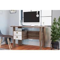 Mesa Computador Msm423 C- 2 Gavetas Rustico-branco - Movelbento - 1