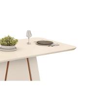 Mesa P- Cozinha Gabi C- Tampo Madeirado C- Vidro Curvo 170x90cm Cedro-off White - Dj Móveis - 6