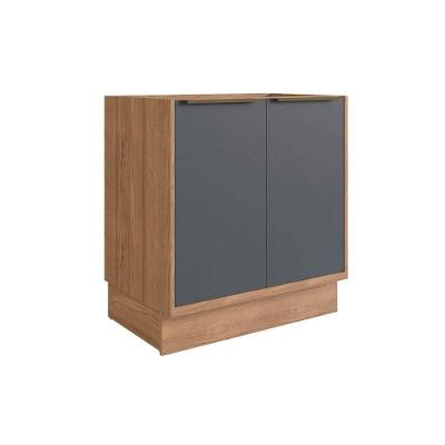 Balcão Cozinha P- Cooktop Versalis Ph 3040 C- 2 Portas S- Tampo 80cm Freijo-grafite - Herval