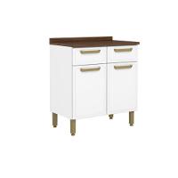 Balcão De Cozinha Modulado C- Tampo Bella C- 2 Portas E 2 Gavetas 80cm Branco - Bertolini - 1