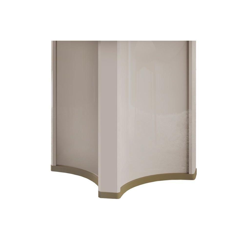 Mesa P- Cozinha Chanel C- Tampo Madeirado C- Vidro Orgânico 136x136cm Off White-off White - Dj Móveis - 8