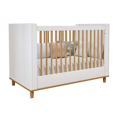 Berço Infantil Cupcake 2 Em 1 Branco-nature - Permóbili Baby