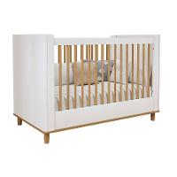 Berço Infantil Cupcake 2 Em 1 Branco-nature - Permóbili Baby - 1