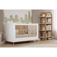 Berço Infantil Cupcake 2 Em 1 Branco-nature - Permóbili Baby - 2