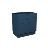 Balcão De Cozinha évora Ph 3120 C- 3 Gavetas E Divisor De Talheres S- Tampo 80cm Azul - Herval - 1