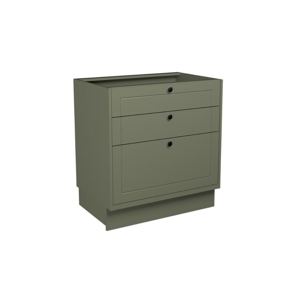 Balcão De Cozinha évora Ph 3120 C- 3 Gavetas E Divisor De Talheres S- Tampo 80cm Verde - Herval - 1