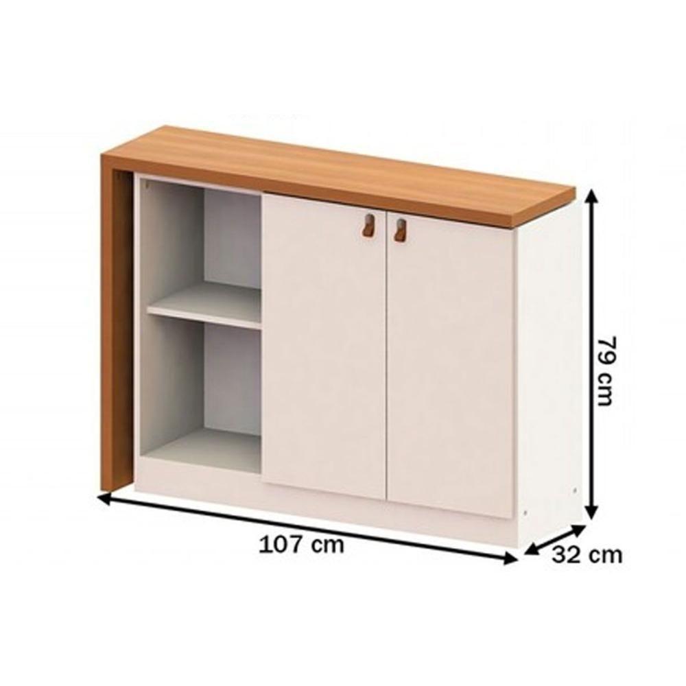 Escrivaninha P- Escritório Versa Home C- 2 Portas Freijo-branco - Telasul - 3