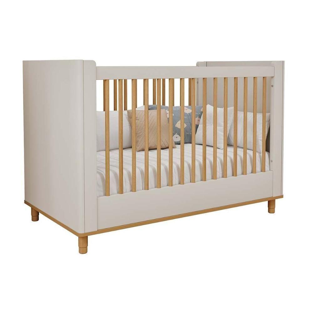 Berço Infantil Cupcake 2 Em 1 Off White-nature - Permóbili Baby - 1