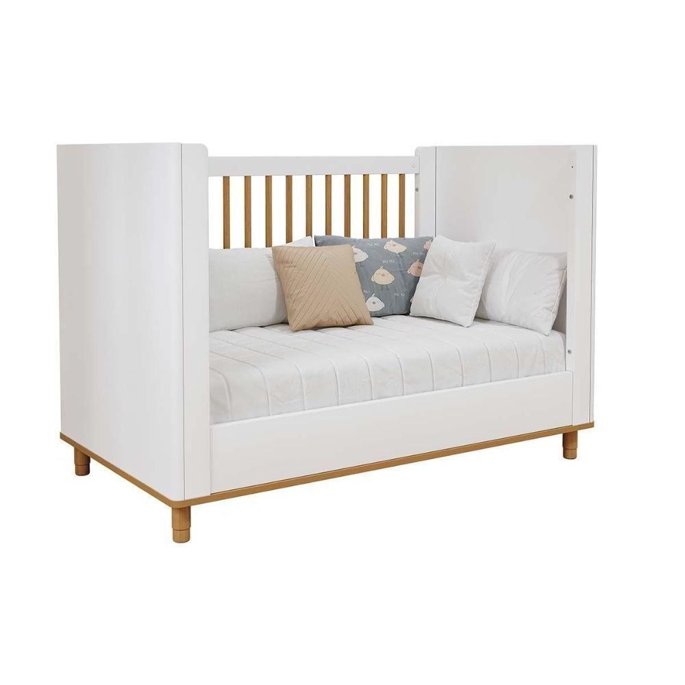 Berço Infantil Cupcake 2 Em 1 Off White-nature - Permóbili Baby - 2