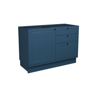 Balcão De Cozinha évora Ph 3117 C- 1 Porta E 3 Gavetas S- Tampo 120cm Azul - Herval