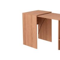 Mesa Multiuso Escritório Retrátil Me4170 C- 2 Nichos Preto - Tecno Mobili - 5