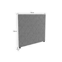 Cabeceira Cama Box Estofada Queen Cab012 - Suede Grafite - Kappesberg - 2