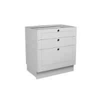 Balcão De Cozinha évora Ph 3120 C- 3 Gavetas E Divisor De Talheres S- Tampo 80cm Branco - Herval - 1