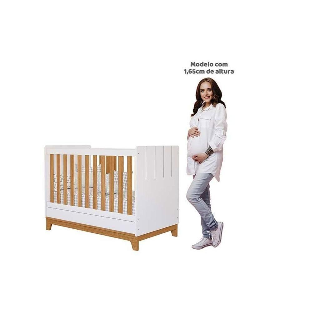 Berço Infantil Biscoito 2 Em 1 Off White-nature - Permóbili Baby - 3