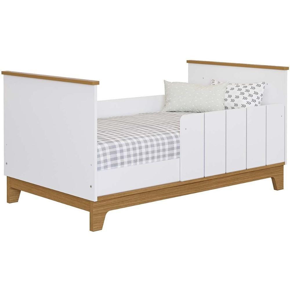 Berço Infantil Biscoito 2 Em 1 Off White-nature - Permóbili Baby - 5