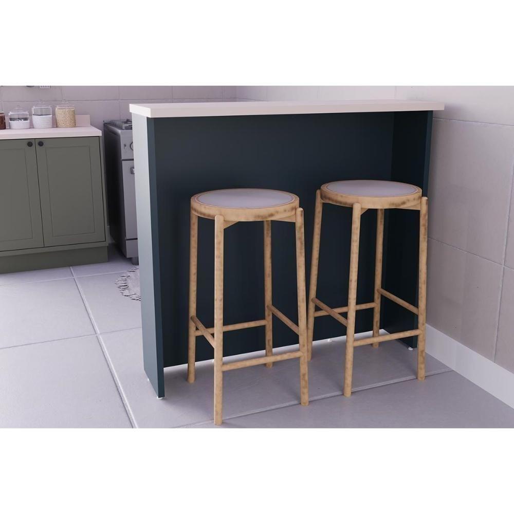 Bancada Ilha Cozinha Ph 3068 évora 120cm Verde-cinza Argila - Herval - 3