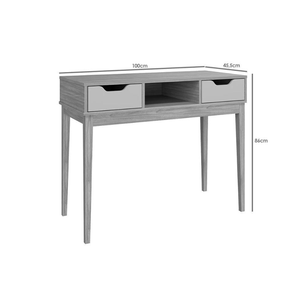 Mesa De Computador Mb 1099 C- 2 Gavetas Mel-avelã - Movelbento - 4