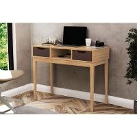 Mesa De Computador Mb 1099 C- 2 Gavetas Mel-avelã - Movelbento - 1