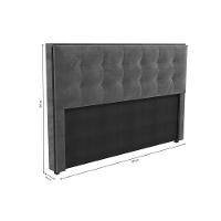 Cabeceira Cama Box Estofada King Cab010 Boucle Chocolate - Kappesberg - 2