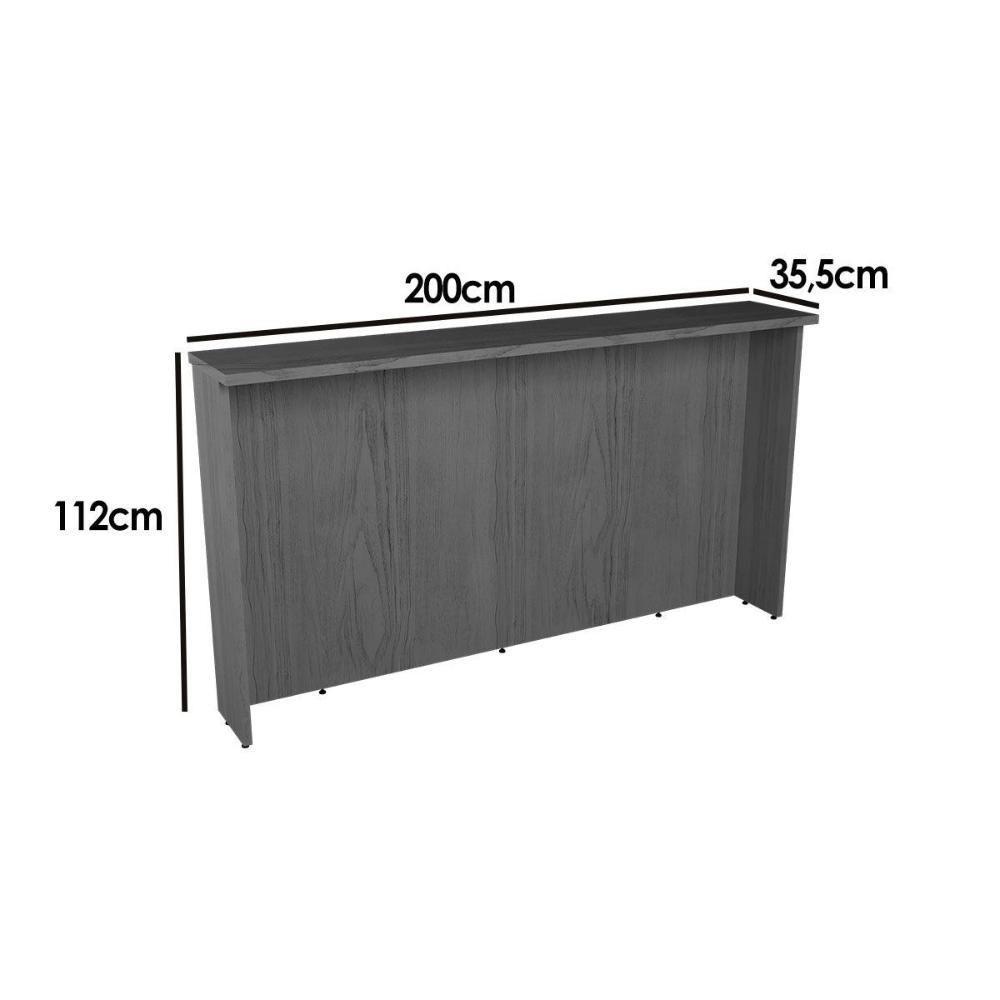 Bancada Ilha Cozinha Ph 3069 Denver 200cm Freijo Rocks-cinza Argila - Herval - 3