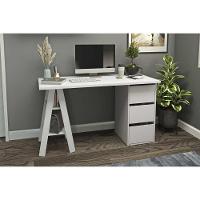 Mesa De Computador Mb 1035 C- 3 Gavetas Branco - Movelbento - 1