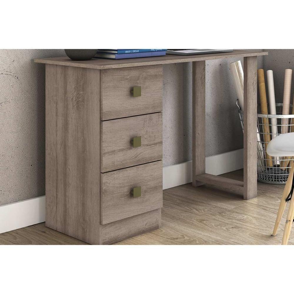 Mesa De Computador Msm 436 C- 3 Gavetas Rustico - Movelbento - 4
