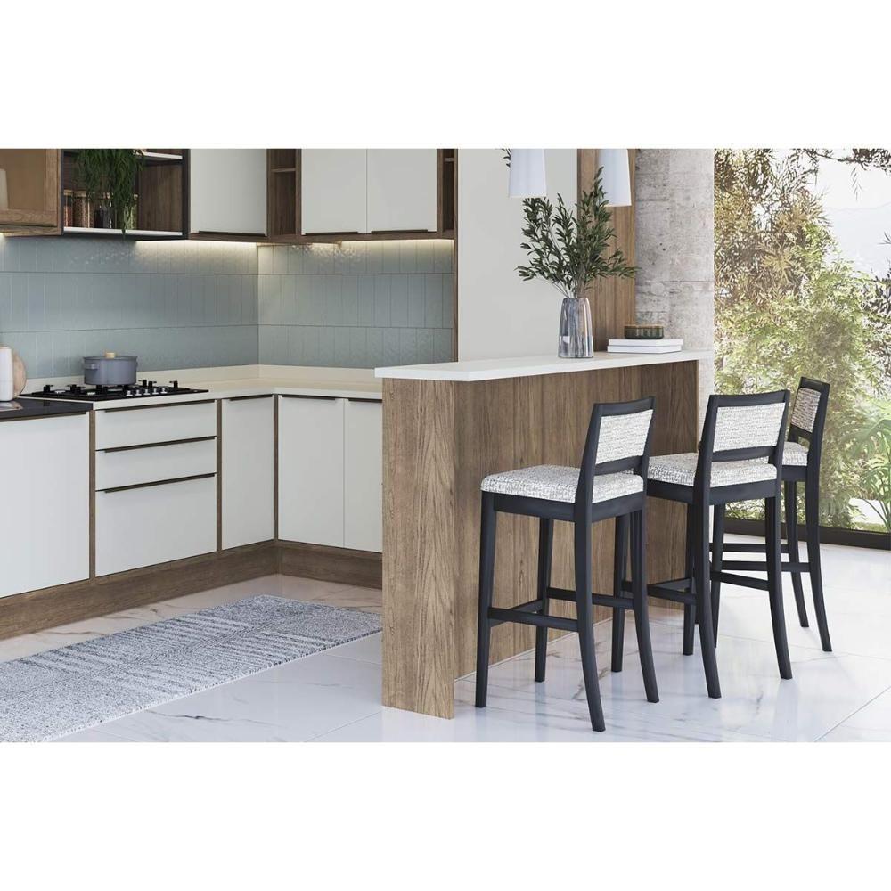 Bancada Ilha Cozinha Ph 3069 Versalis 200cm Freijo-cinza Argila - Herval - 4