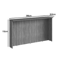 Bancada Ilha Cozinha Ph 3069 Versalis 200cm Freijo-cinza Argila - Herval - 3