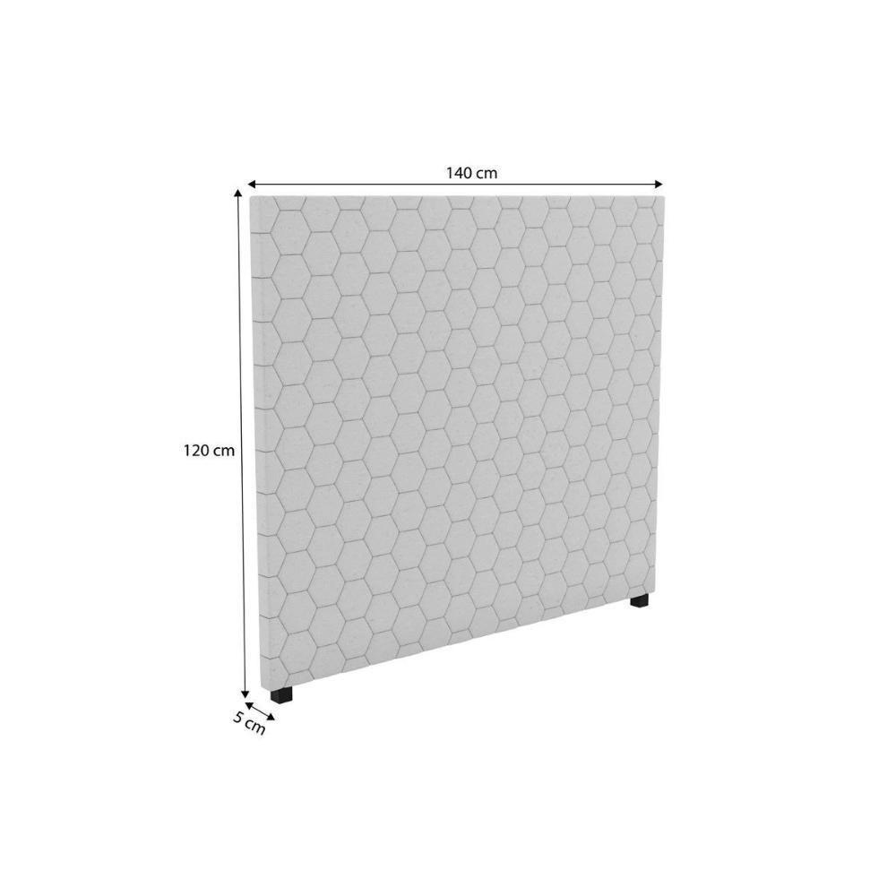 Cabeceira Cama Box Estofada Casal Cab013 Suede Bege - Kappesberg - 2