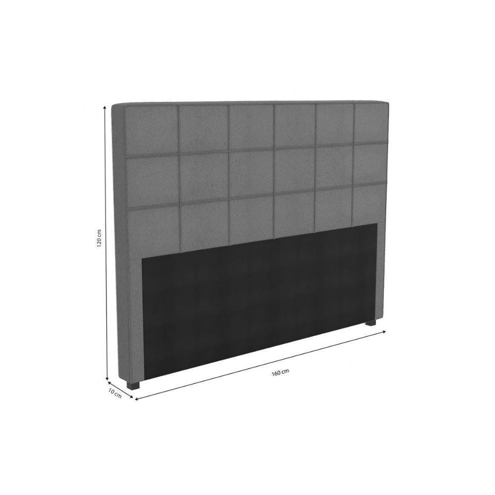 Cabeceira Cama Box Estofada Queen Cab009 Boucle Chocolate - Kappesberg - 2