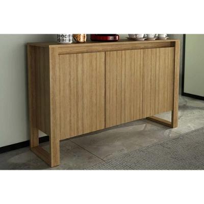 Balcão De Escritório Me4147 C- 3 Portas Amêndoa - Tecno Mobili