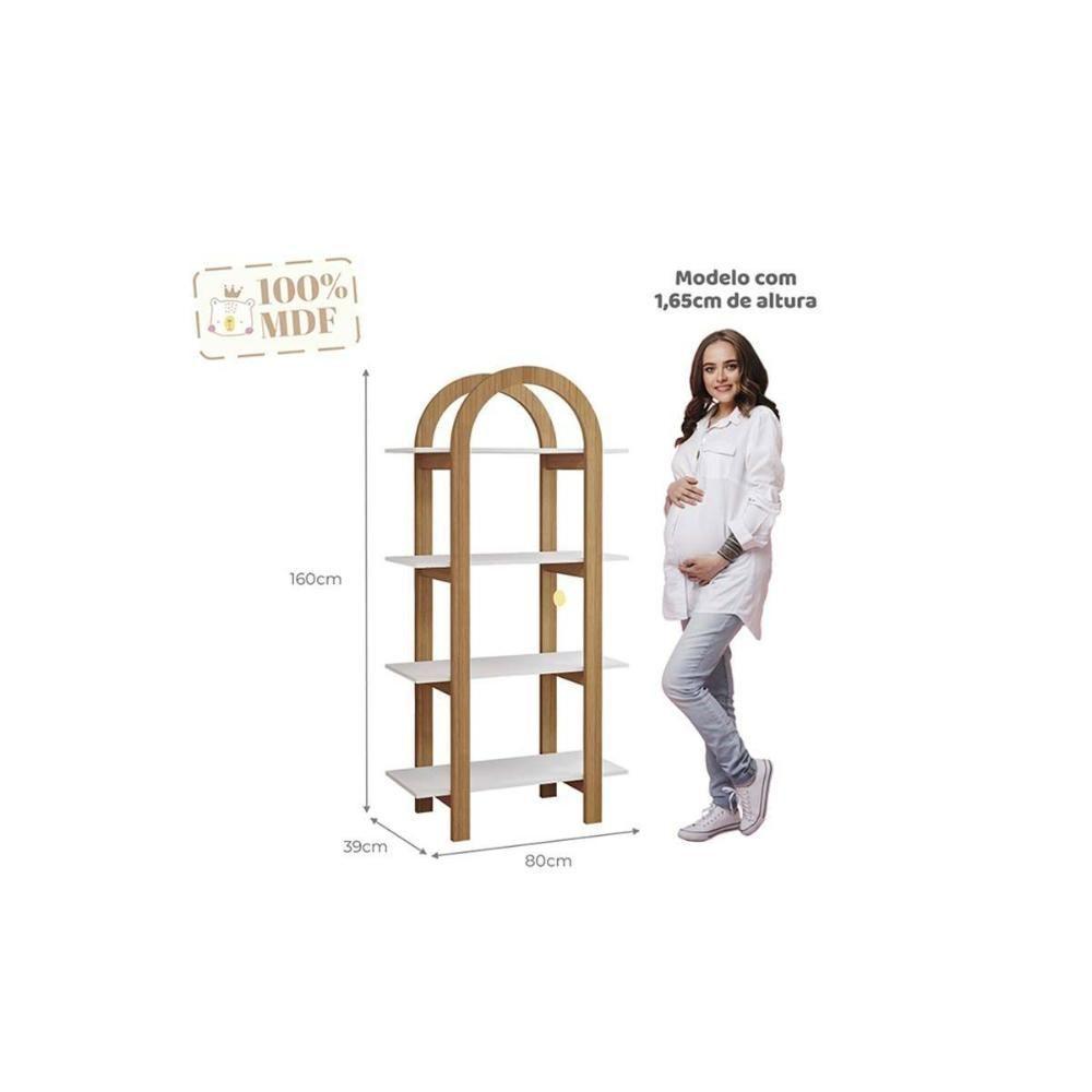 Estante Infantil Cupcake C- 4 Prateleiras Off White-nature - Permóbili Baby - 2